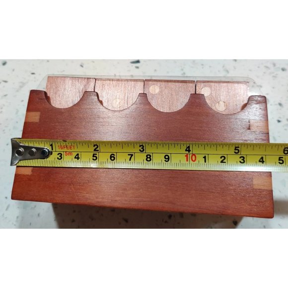 Double 6 Domino Set Natural Polished Wooden Tiles & Box Hand Crafted 28 Pieces - Picture 8 of 8